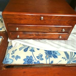 Reed and Barton Solid wood jewelry box